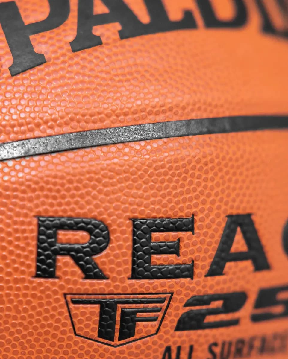 Spalding React TF250® Indoor-Outdoor Basketball [GRIP IT, SHOOTER’S TOUCH, ALL SURFACE PLAY]