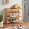4 Tier Bamboo Shoe Rack - Brightroom™ [7 Pounds, Bamboo (Frame), 15 Pounds]