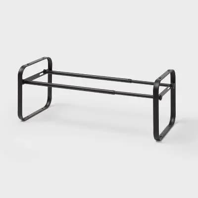 1-Tier Stackable - Expandable Shoe Rack - Brightroom™ [1.37 Pounds, Steel (Frame), Ground Freestanding]