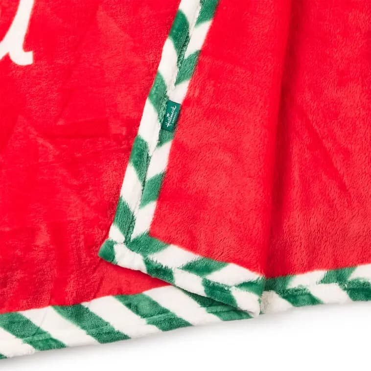 Hallmark Channel Comfy Cozy Merry Throw Blanket, 50x60 [Comfy. Cozy. Merry. Hallmark Channel, 50'' W x 60'' H, 100% polyester fleece., Machine wash cold with like colors.]