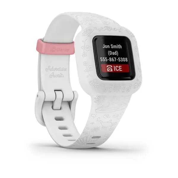 Garmin vívofit® jr. 3 Disney Princess [5 ATM, 0.56" x 0.56" (14.11 x 14.11 mm), Up to 1 year (1 x CR2025 user-replaceable) See Details]