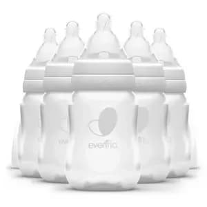 Evenflo 6pk Balance Standard-Neck Anti-Colic Baby Bottles - 4oz [Dimensions (Overall) 5.39 Inches (H) x 7 Inches (W) x 4.61 In, Weight .66 Pounds, Suggested Age Newborn and Up, Fea
