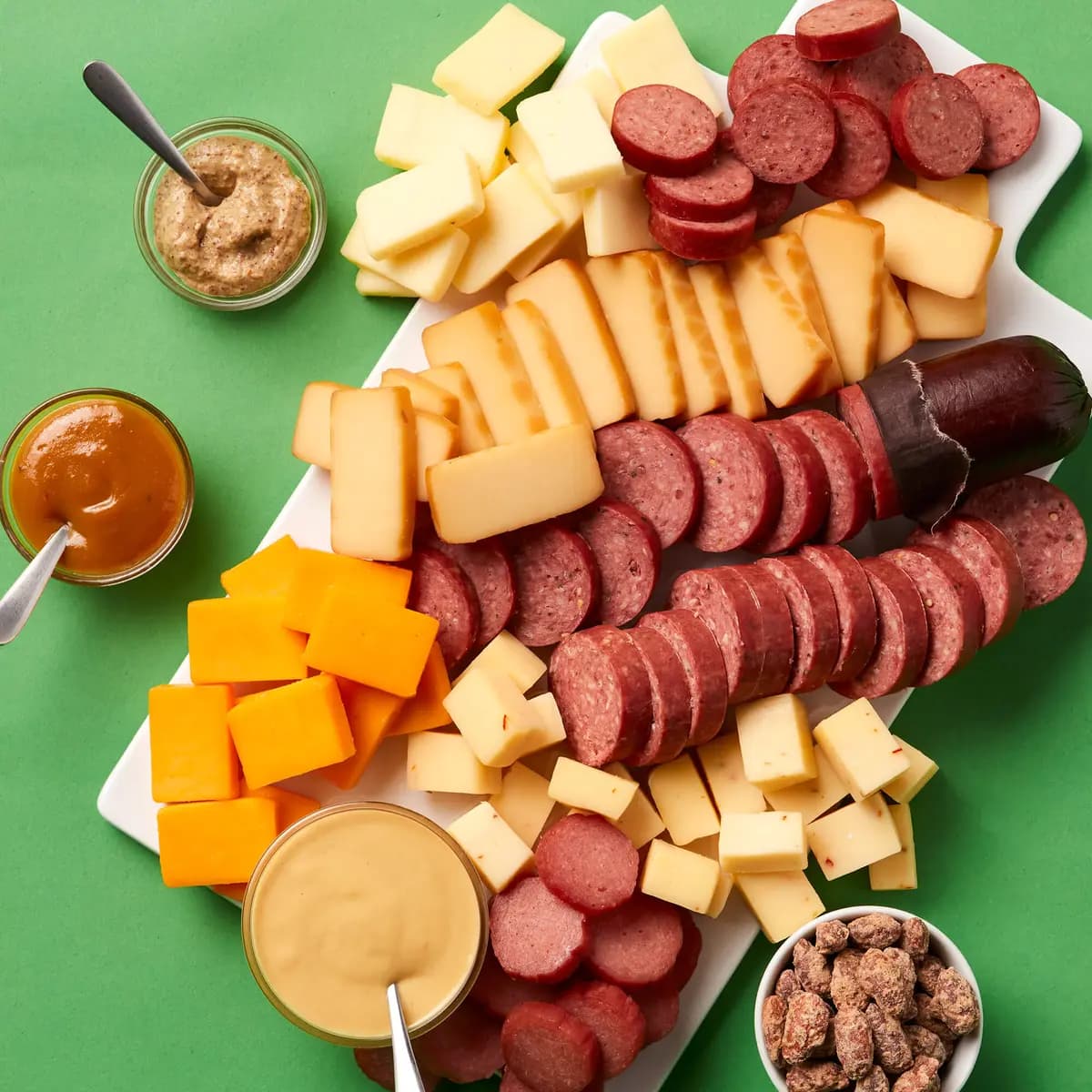 Holiday Gourmet Meat & Cheese Gift Tower [(2) 7 oz, 4 oz, 4 oz]