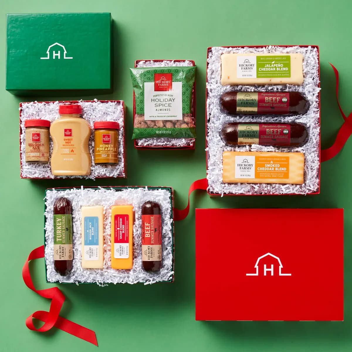 Holiday Gourmet Meat & Cheese Gift Tower [(2) 7 oz, 4 oz, 4 oz]
