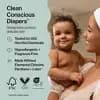 The Honest Company Clean Conscious Diapers Four Print Pack - Size 4 - 104ct [Health Facts No Fragrance Added, Paraben-Free, Features Dual Grip Tabs, Elastic Stretch Sides, E, Dispo