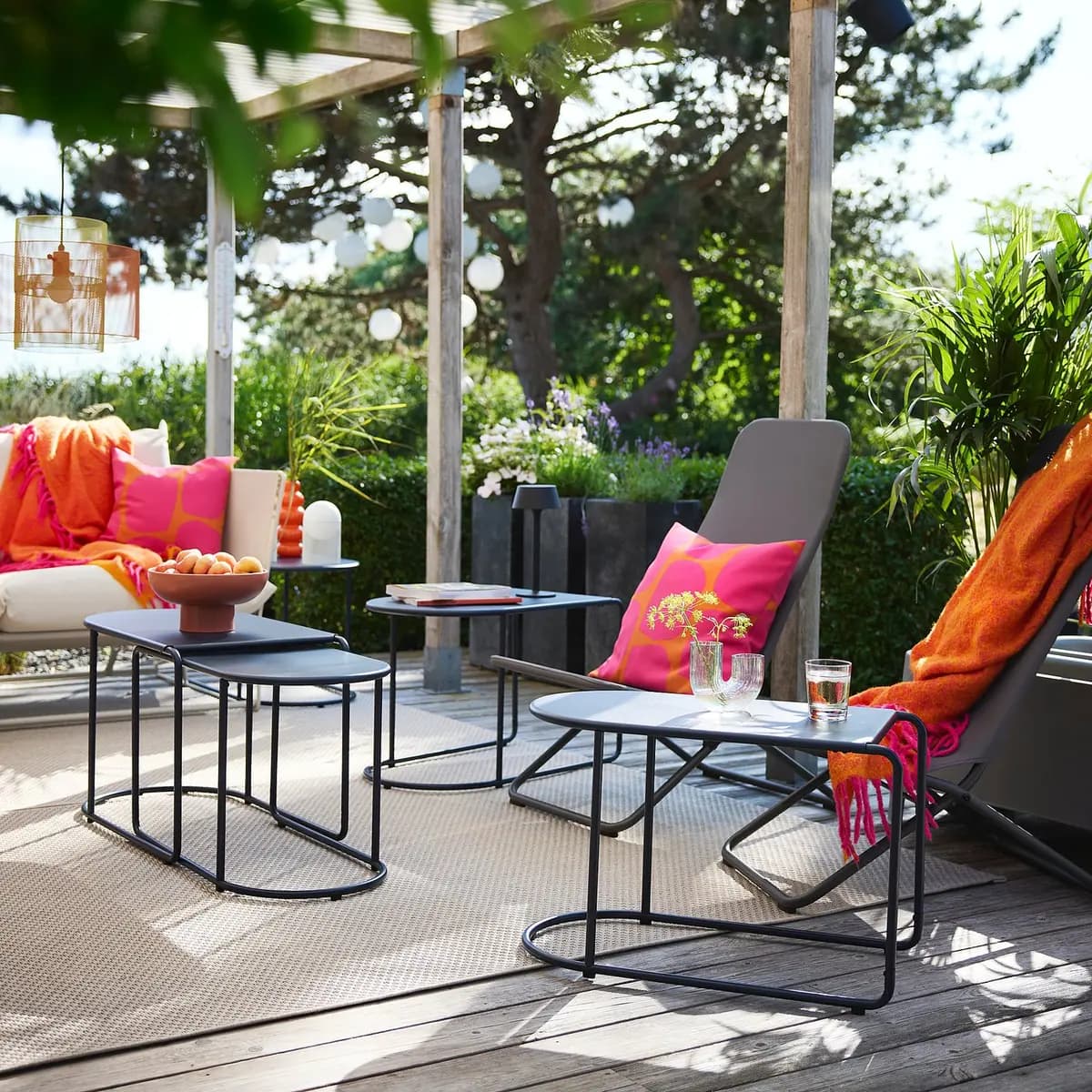 IKEA VIGGSÖ Lounge chair, outdoor, foldable dark gray [Width 22 7/8 ", Depth 31 1/2 ", Height 36 5/8 "]