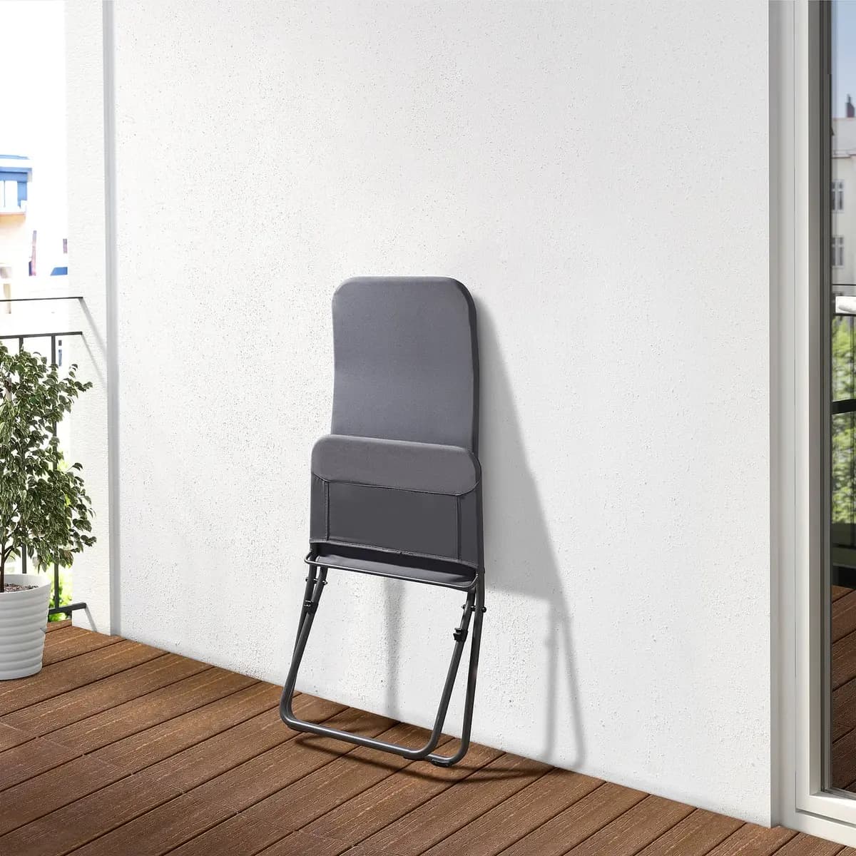 IKEA VIGGSÖ Lounge chair, outdoor, foldable dark gray [Width 22 7/8 ", Depth 31 1/2 ", Height 36 5/8 "]