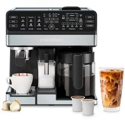 Chefman Coffee Station PRO 10-in-1 Espresso, Drip Coffee & Cold Brew Maker - Stainless Steel [19.05 pounds, Stainless Steel, 96 ounces]