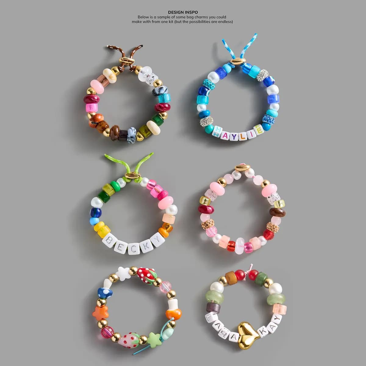 BaubleBar The Ultimate Bead Kit - Bright Bracelet Kit [Choose from a mix of 400+ beads — from alp, Includes 3 complete sets of alphabet beads, Browse from a range of vibrant cords 