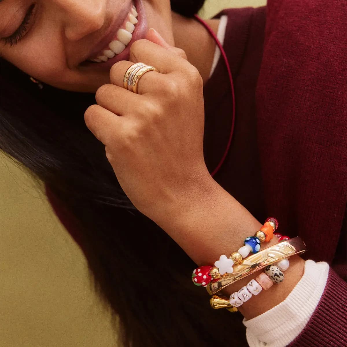 BaubleBar The Ultimate Bead Kit - Bright Bracelet Kit [Choose from a mix of 400+ beads — from alp, Includes 3 complete sets of alphabet beads, Browse from a range of vibrant cords 