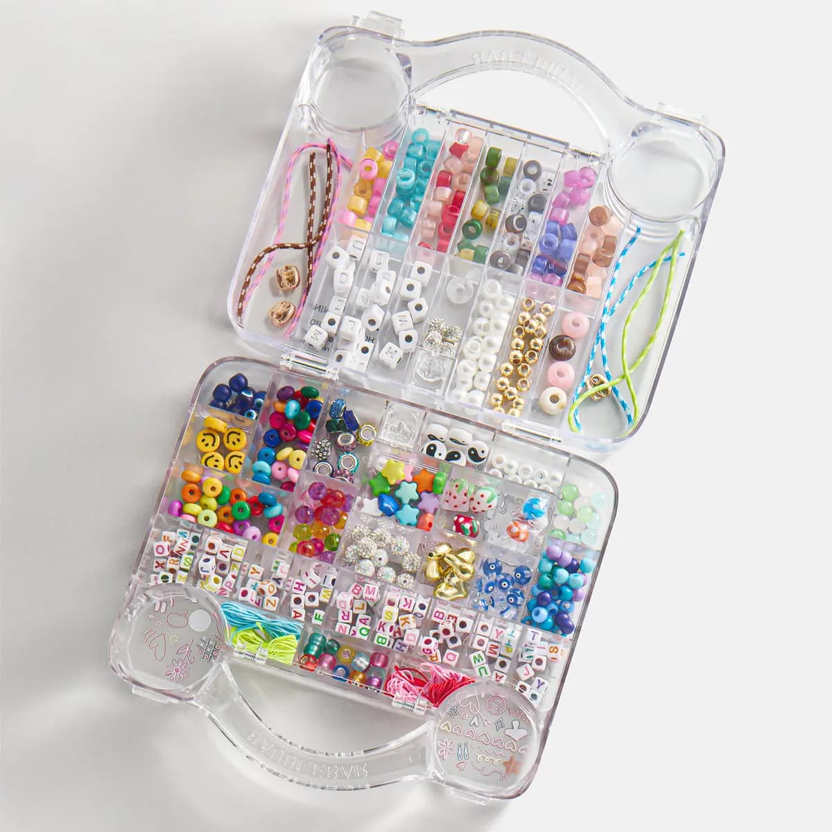 BaubleBar The Ultimate Bead Kit - Bright Bracelet Kit [Choose from a mix of 400+ beads — from alp, Includes 3 complete sets of alphabet beads, Browse from a range of vibrant cords 