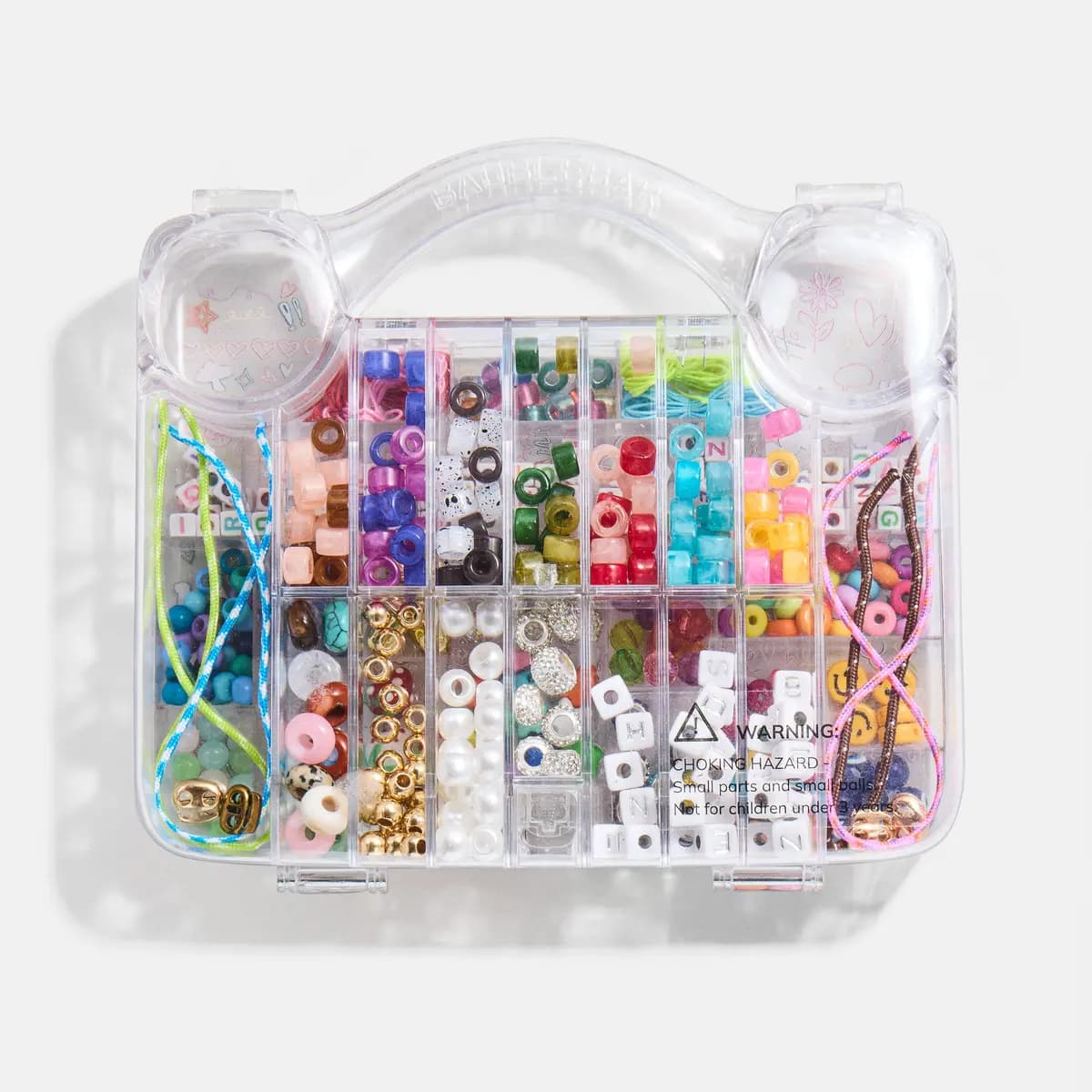 BaubleBar The Ultimate Bead Kit - Bright Bracelet Kit [Choose from a mix of 400+ beads — from alp, Includes 3 complete sets of alphabet beads, Browse from a range of vibrant cords 