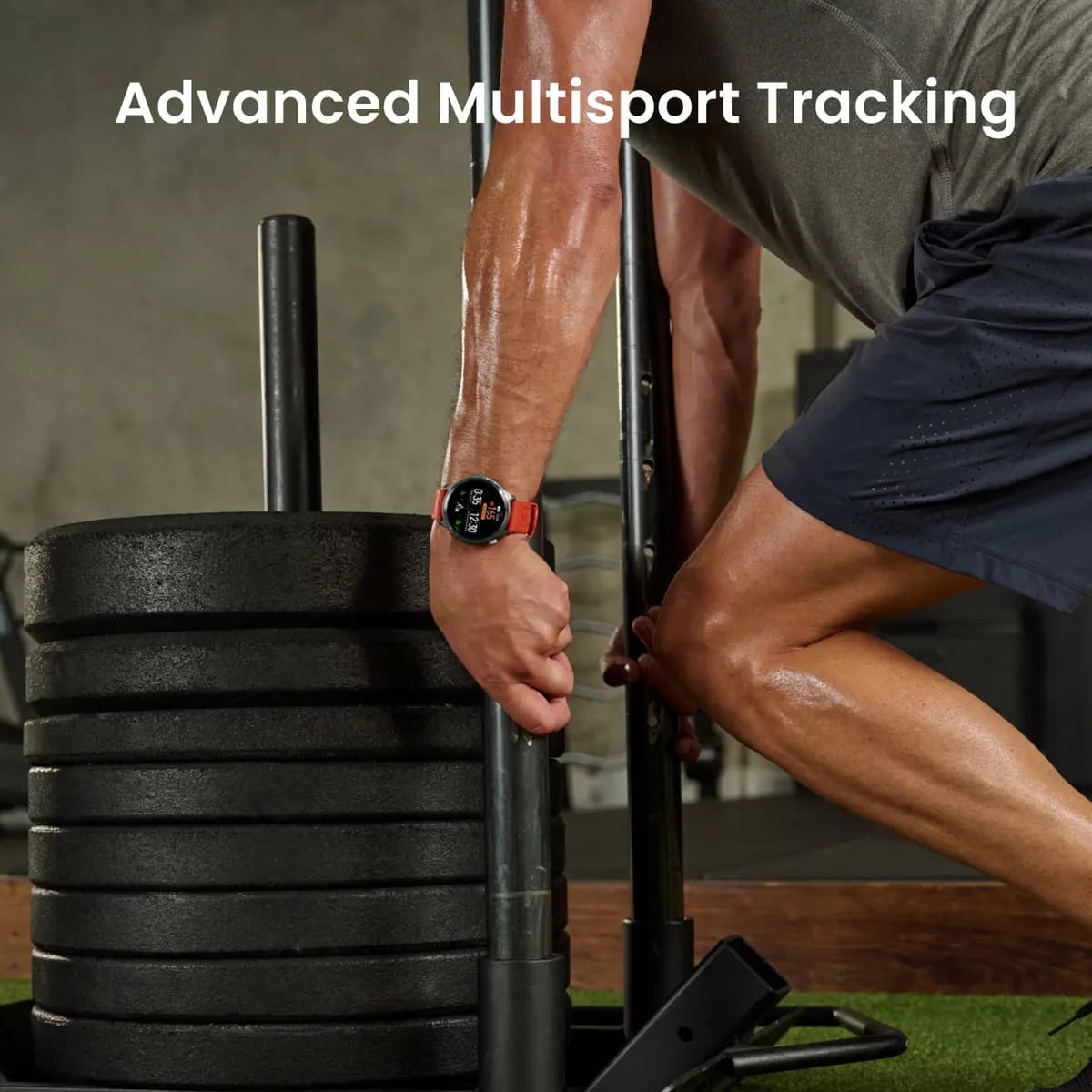 Amazfit Balance 2 Black (with additional Lava strap) [47.4 x 47.4 x 12.3mm, 1.5", Up to 21 days]