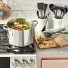 12qt Stainless Steel Stock Pot Silver - Figmint™ [11.02 Inches, 7.78 Pounds, Stainless Steel]