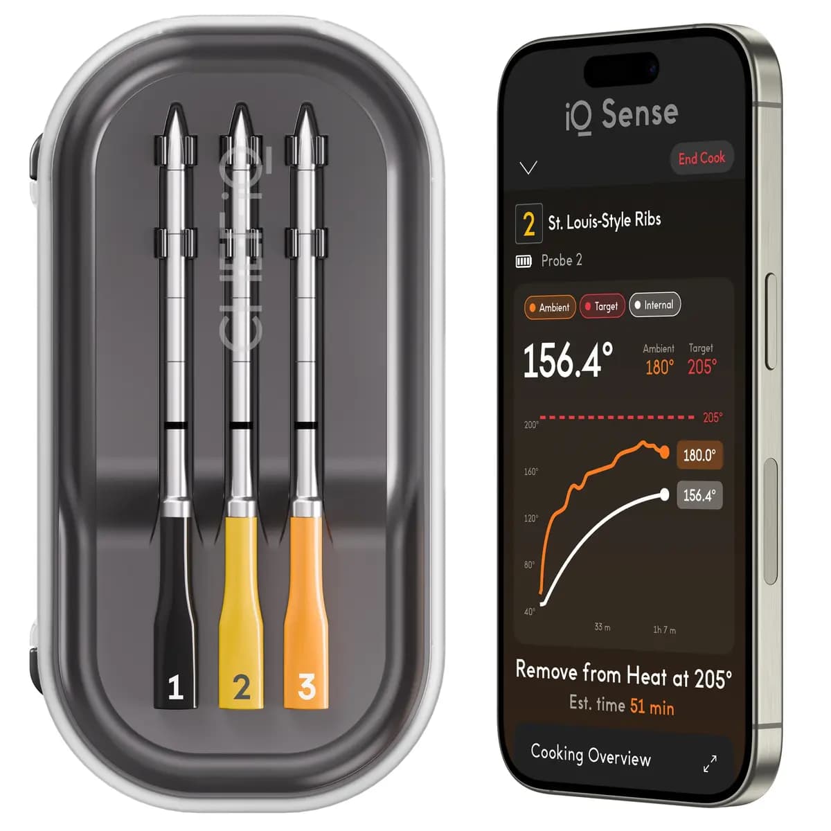 Chef iQ iQ Sense 3 Probes Dark Smoke [0.19 in. x 4.75 in., 3 Probes, Dark Smoke]