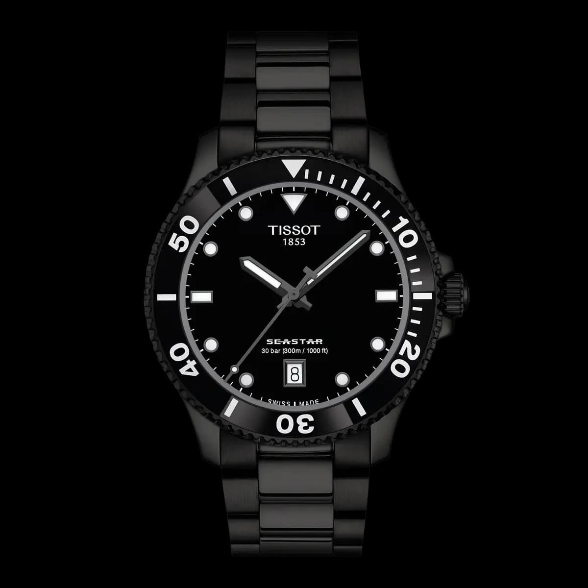 Tissot Seastar 1000 40mm Black T1204103305100 [40.00 mm, Quartz three hands, 300 m]