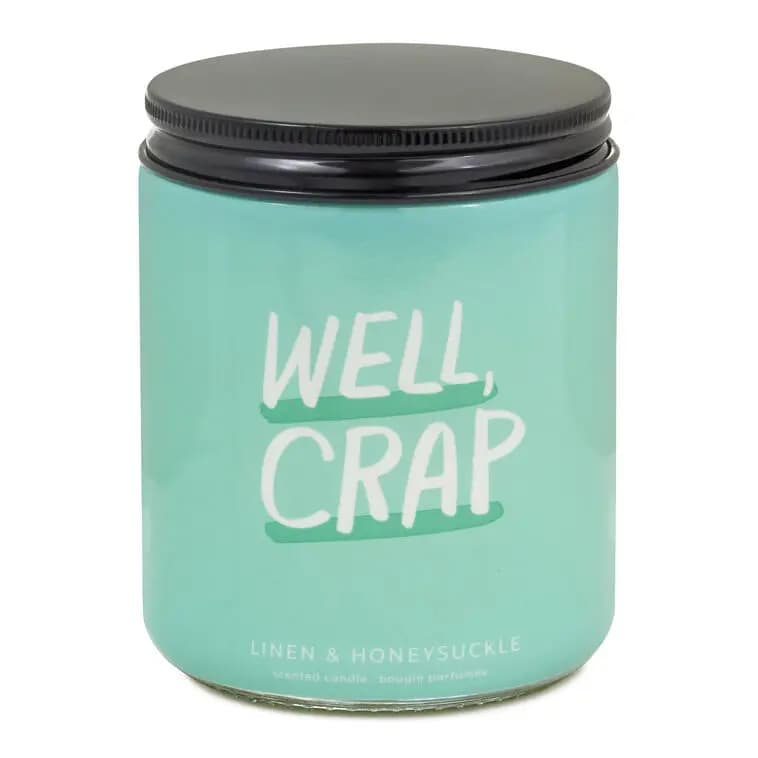 Well, Crap Linen and Honeysuckle Scented Jar Candle, 7 oz. [Dimensions 7 oz.; 2.62'' W x 3.62'' H x 2.62'' D, Count 1, Format Candle, Scent Linen and honeysuckle]