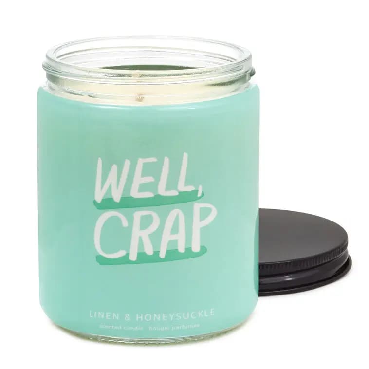 Well, Crap Linen and Honeysuckle Scented Jar Candle, 7 oz. [Dimensions 7 oz.; 2.62'' W x 3.62'' H x 2.62'' D, Count 1, Format Candle, Scent Linen and honeysuckle]