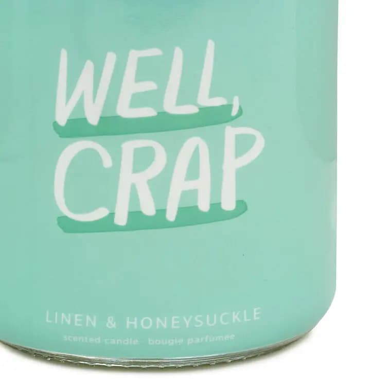 Well, Crap Linen and Honeysuckle Scented Jar Candle, 7 oz. [Dimensions 7 oz.; 2.62'' W x 3.62'' H x 2.62'' D, Count 1, Format Candle, Scent Linen and honeysuckle]