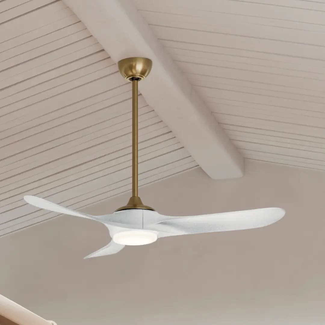 Kichler Mylo Ceiling Fan Anvil Iron | Honey Maple [Attribute 60", Attribute 3 Blades, Attribute Selectable CCT]