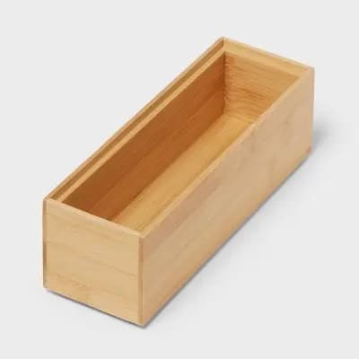 3"x9" Natural Kitchen Drawer Organizer - Brightroom™ [.47 Pounds, Bamboo, Spot or Wipe Clean]