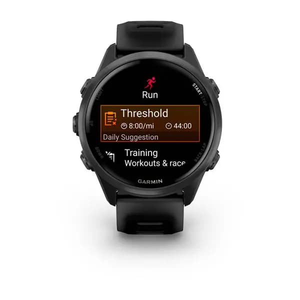 Garmin Forerunner 570 42mm Slate Gray Aluminum with Translucent Black/Black Band [AMOLED (optional always-on mode), 5 ATM, 1.2" (30.4 mm) diameter]
