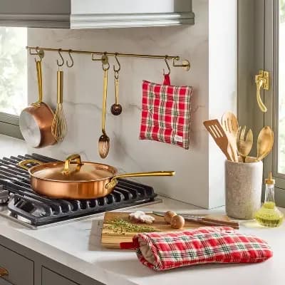 Hearth & Hand with Magnolia 4qt 11" 2pc Stainless Steel Fry Pan Copper - Hearth & Handâ„¢ with Magnolia [18/0 Stainless Steel, 4 Quart, 11 Inches]