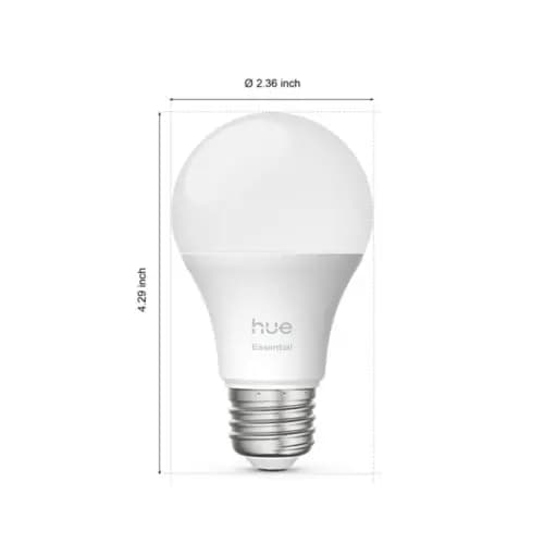 Philips Hue White and color ambiance Essential A19 - E26 smart bulb - 800 lm - 8.8W [Ambient temperature range -4 to +113 °F, Operational humidity 5% <H<95% (non condensing), Opera