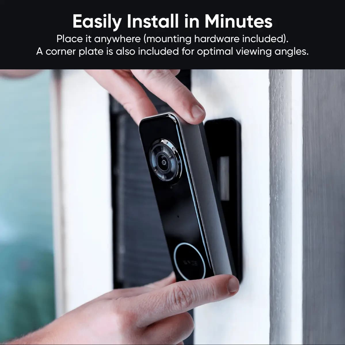 Wyze Battery Video Doorbell Black [1536 x 1536, IP65, Wi-Fi 6]
