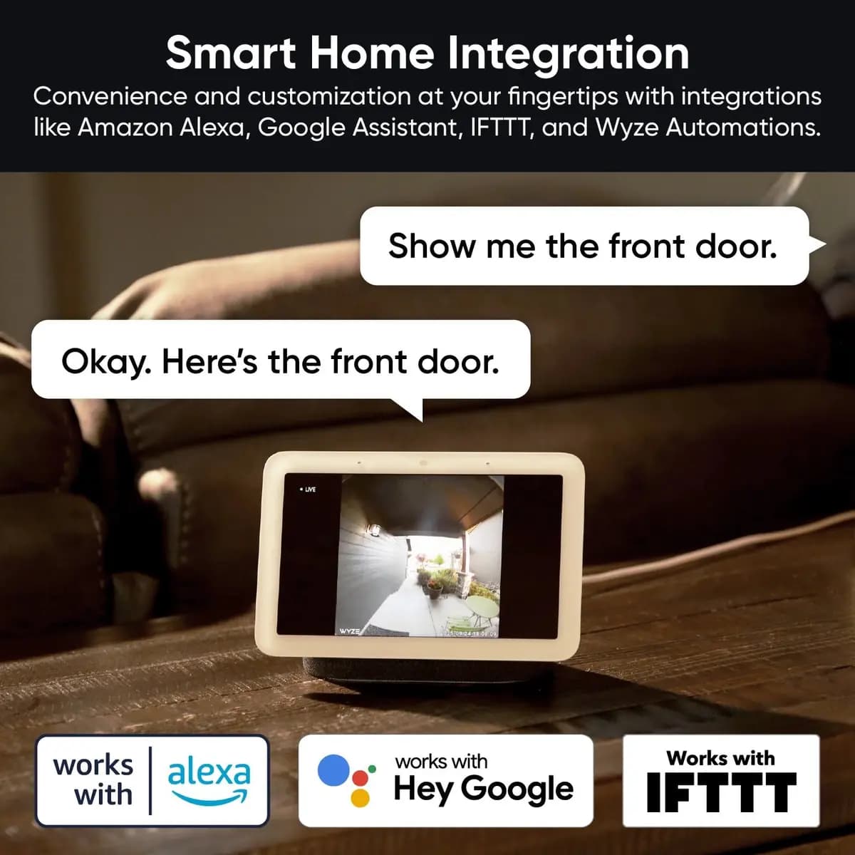 Wyze Battery Video Doorbell Black [1536 x 1536, IP65, Wi-Fi 6]