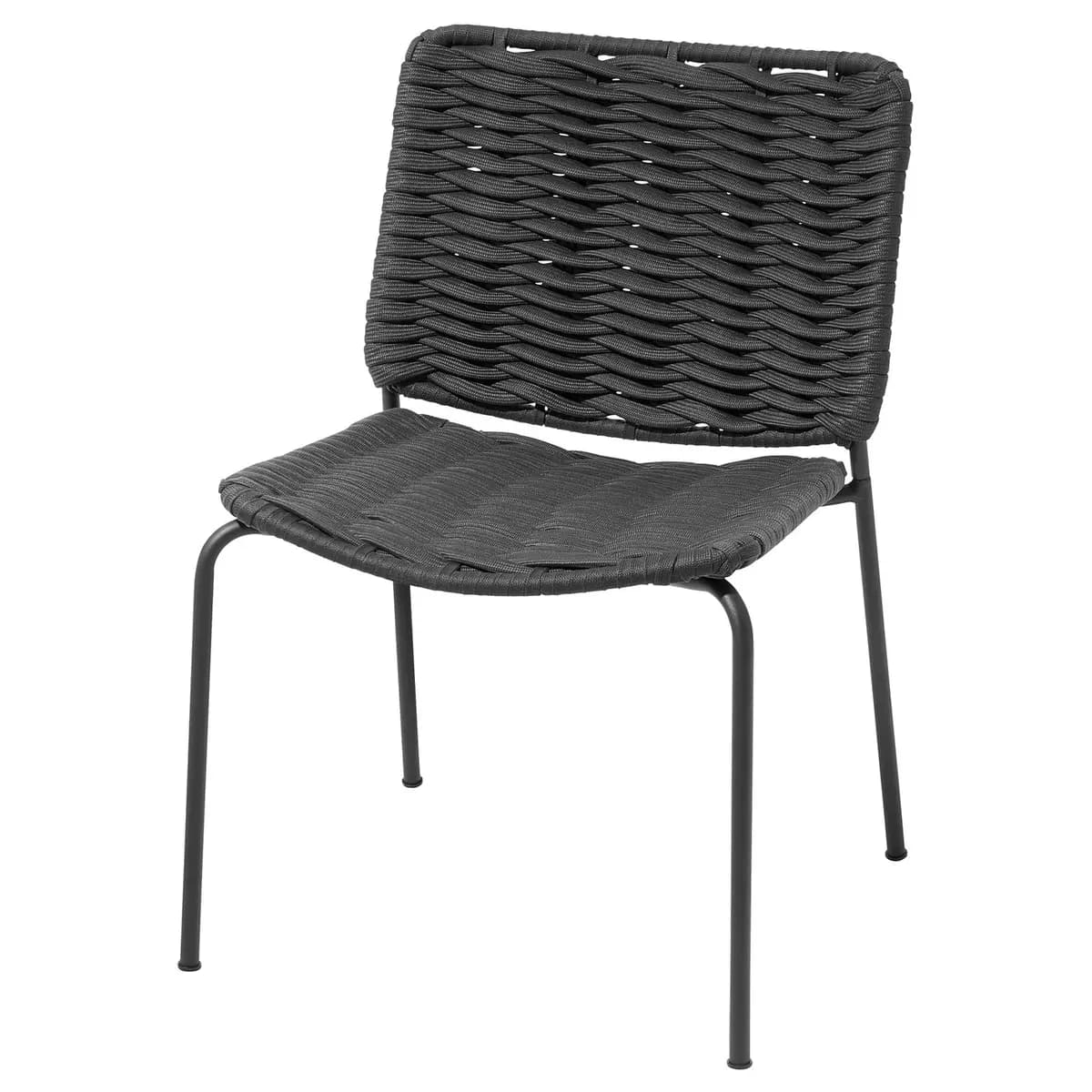 IKEA TEGELÖN Chair, in/outdoor, dark gray/black [Width 22 7/8 ", Depth 24 ", Height 32 5/8 "]