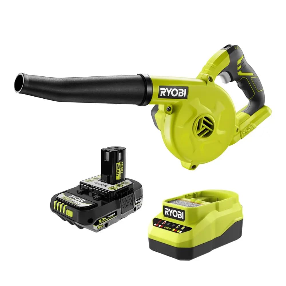 RYOBI 18V ONE+ Workshop Blower Kit [Product Depth (in.) 19.75", Power Tool Features Variable Speed, Product Weight (lb.) 2.5]
