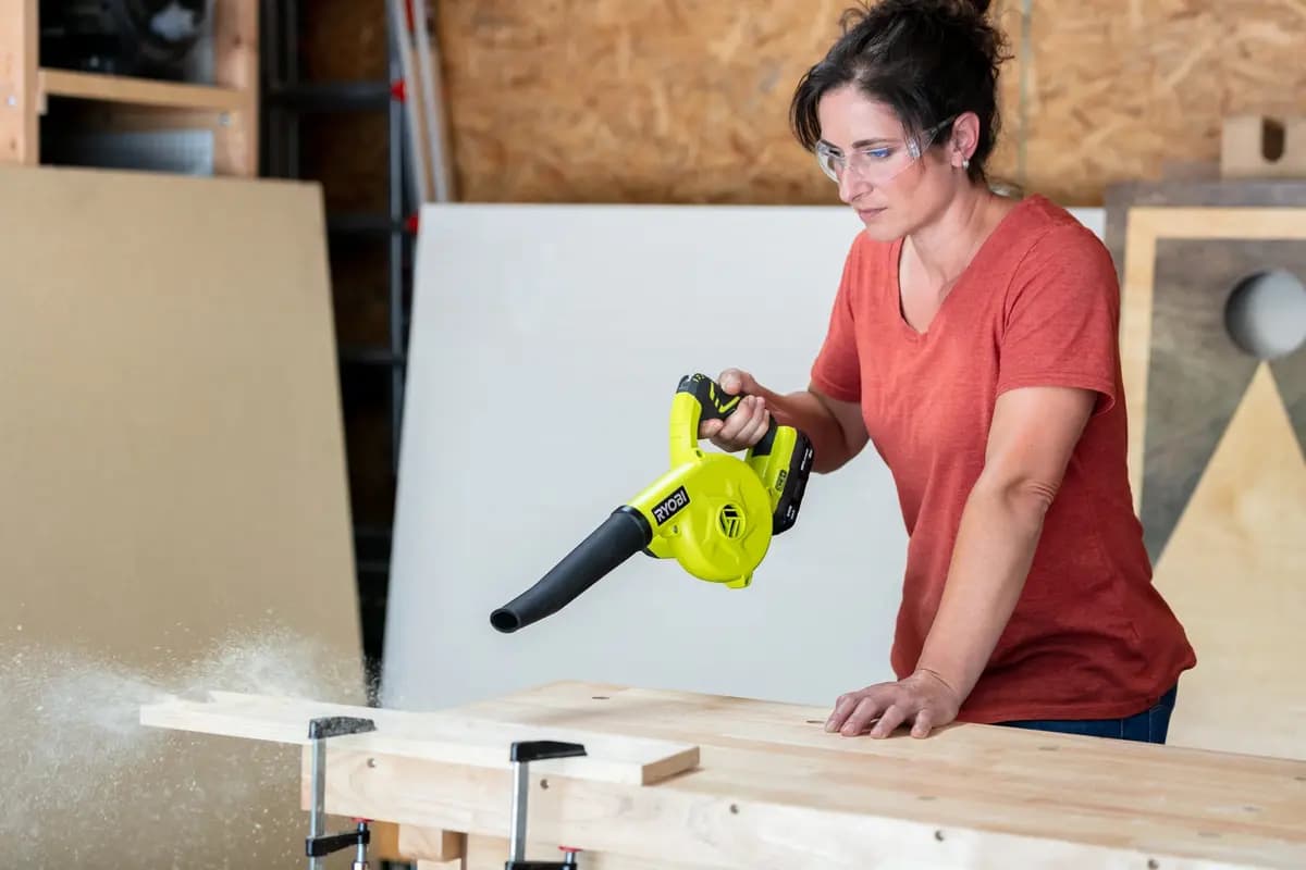 RYOBI 18V ONE+ Workshop Blower Kit [Product Depth (in.) 19.75", Power Tool Features Variable Speed, Product Weight (lb.) 2.5]