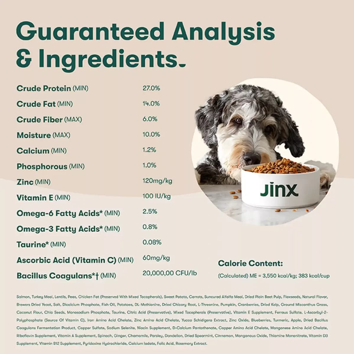 Jinx All Life Stages Grain-Free Dry Dog Food - Atlantic Salmon, Sweet Potato & Carrot [Species Dog, Brand Jinx, Food Type Kibble, Breed Size All]
