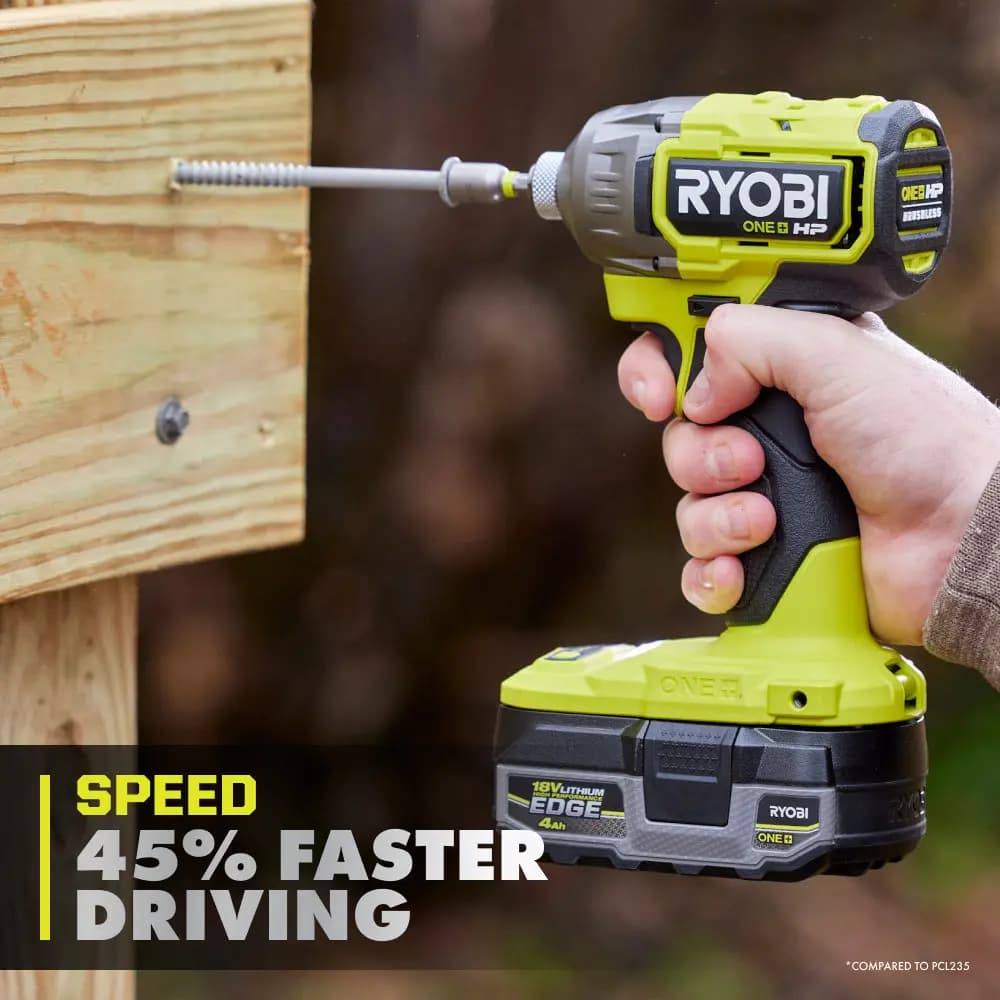 RYOBI 18V ONE+ HP Brushless 4-Mode 1/4" Hex Impact Driver [Collet 1/4" Hex, RPM 0 - 3,400, Torque Up to 2,300 in-lbs.]
