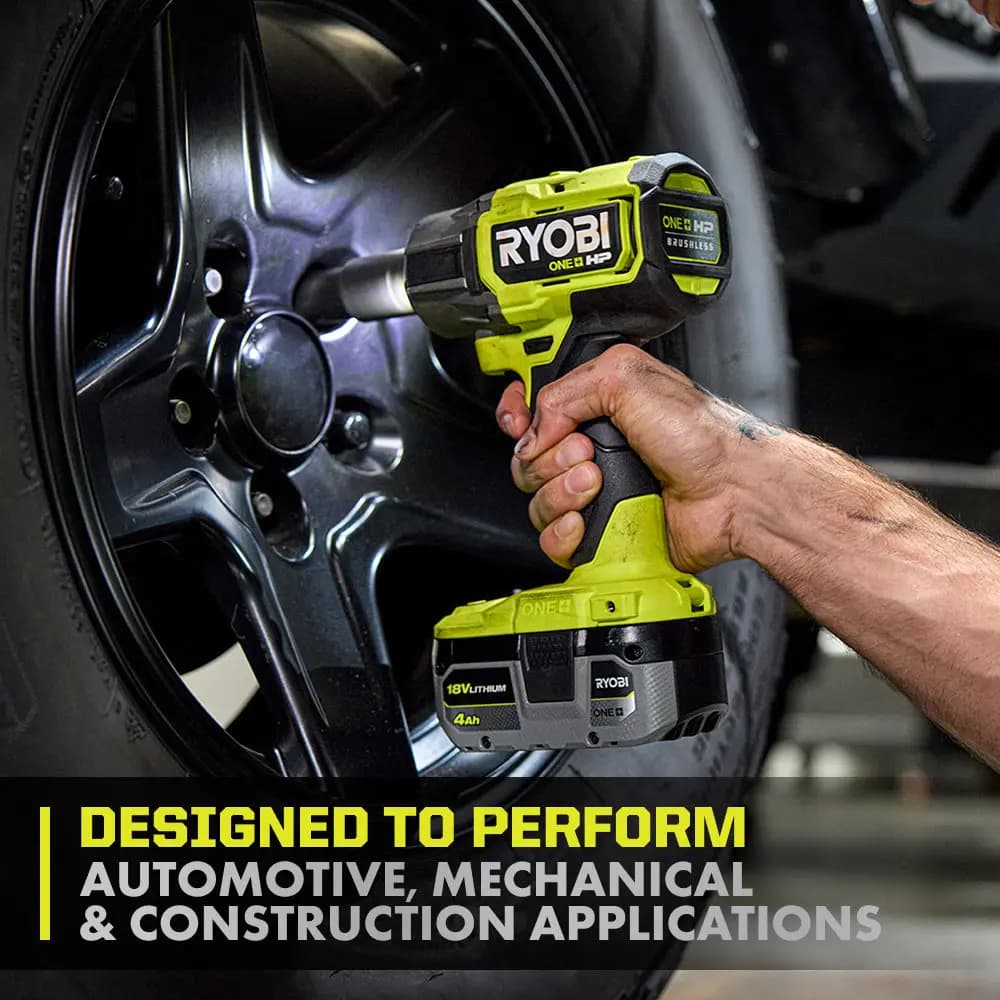 RYOBI 18V ONE+ HP 4-Mode Mid Torque 1/2" Impact Wrench [model PBLIW25, tool_type Impact Wrench, anvil 1/2" with friction ring]