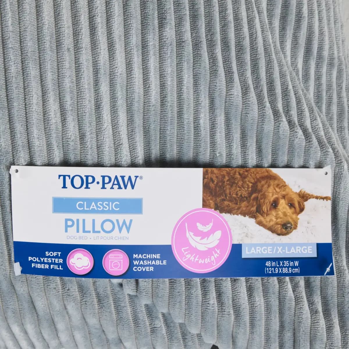 Top Paw Grey Cozy Pillow Bed. Small/Medium, Large/X Large [Brand Top Paw®, Includes 1 Bed, Intended For Dogs, Color Grey]