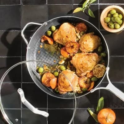 Figmint 5qt Nonstick TripleCladâ„¢ Saute Pan - Figmintâ„¢ [Tempered Glass, Stainless Steel, 18/0 Stainless Steel]