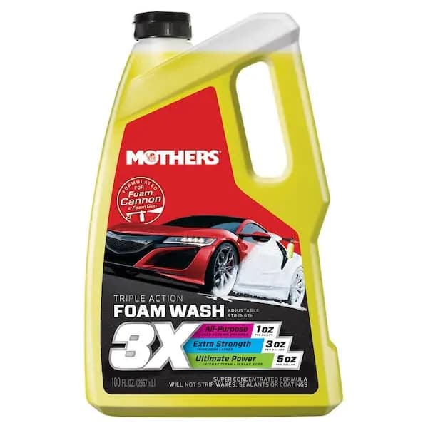 MOTHERS 100 oz. Triple Action Foam Wash Liquid Concentrate, 05610 [Automotive Part Type: Car Wash Soap, General Part Type: Car Wash Soap, Pack Size: 1]