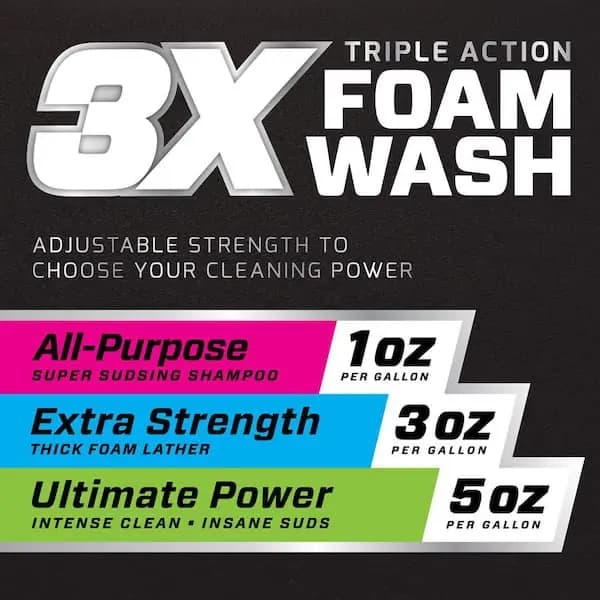MOTHERS 100 oz. Triple Action Foam Wash Liquid Concentrate, 05610 [Automotive Part Type: Car Wash Soap, General Part Type: Car Wash Soap, Pack Size: 1]