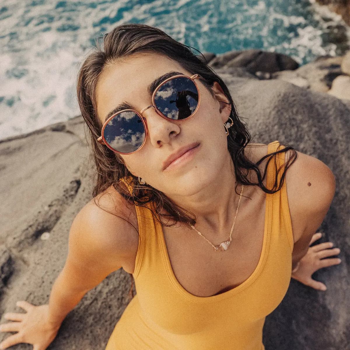 Sunski Baia Copper Forest [polarized CR-39, small, steel and TR90]