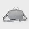 Faux Neoprene Lunch Tote - All In Motion™ Heather Gray: Zipper Closure, Recycled Material [Dimensions (Overall) 7 Inches (H) x 10 Inches (W) x 4 Inches, Closure Type Zipper, Sugges