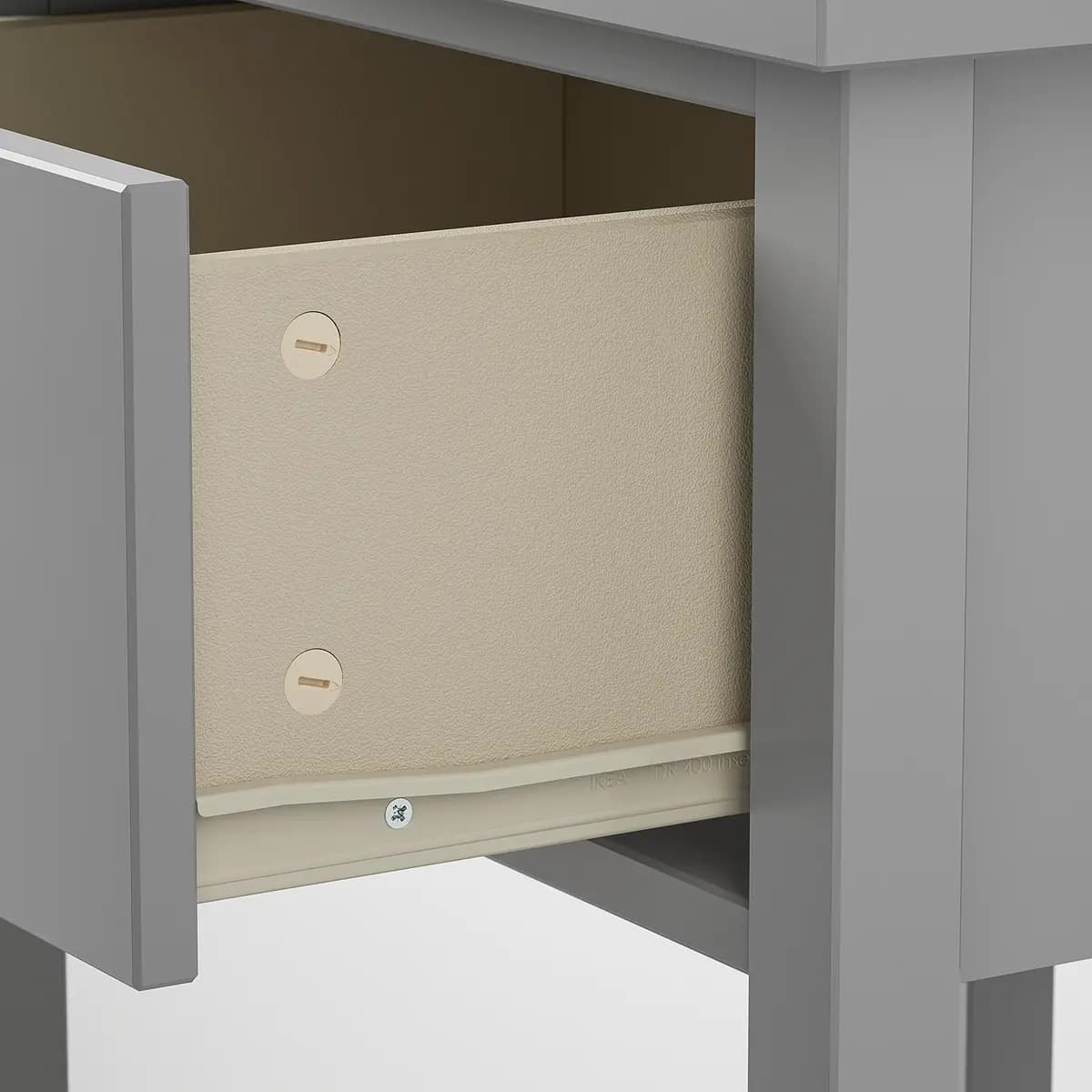 IKEA GULLABERG Nightstand, with 1 drawer with shelf/gray 20 7/8x16 7/8x27 1/8 " [Depth 16 7/8 ", Width 20 7/8 ", Height 27 1/8 "]
