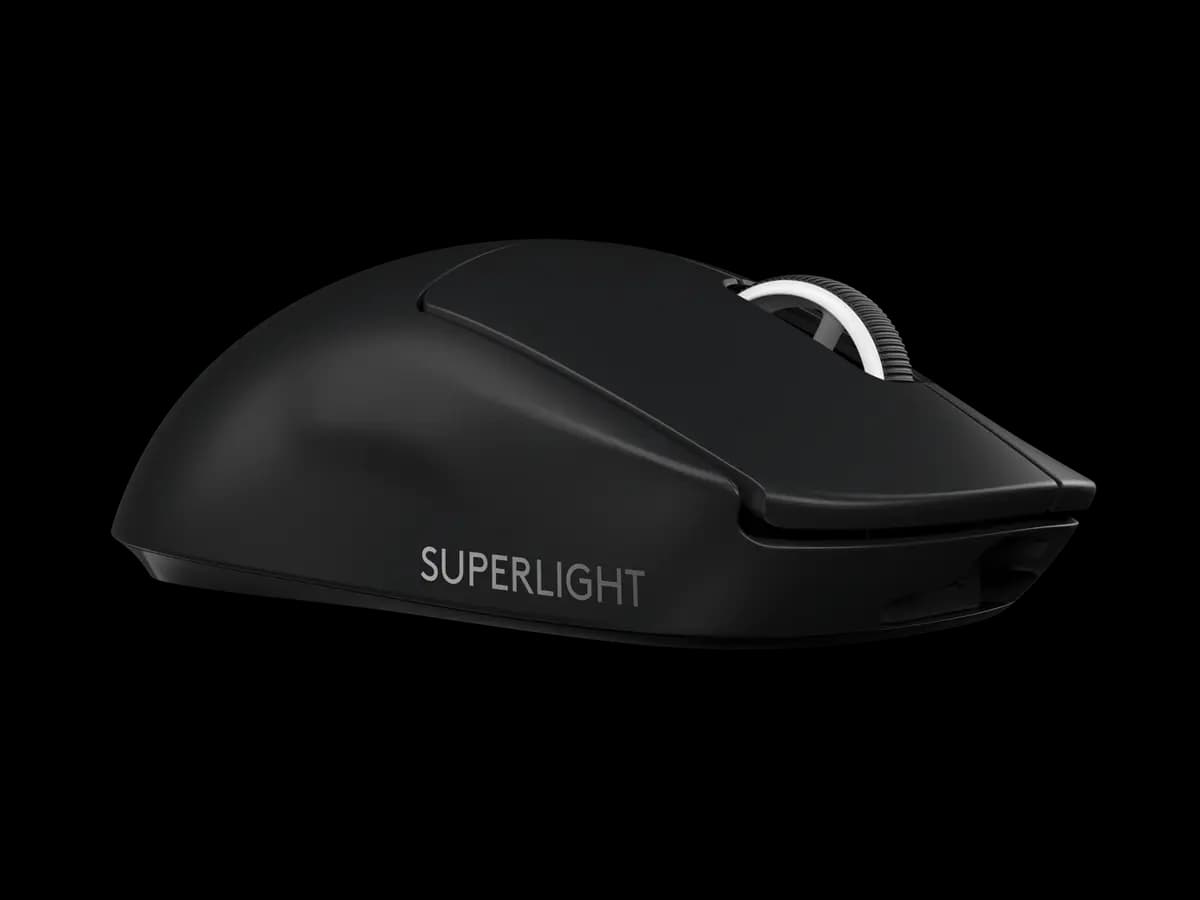 Logitech PRO X SUPERLIGHT - Black [1.57 in (40 mm), 2.5 in (63.5 mm), 4.92 in (125 mm)]