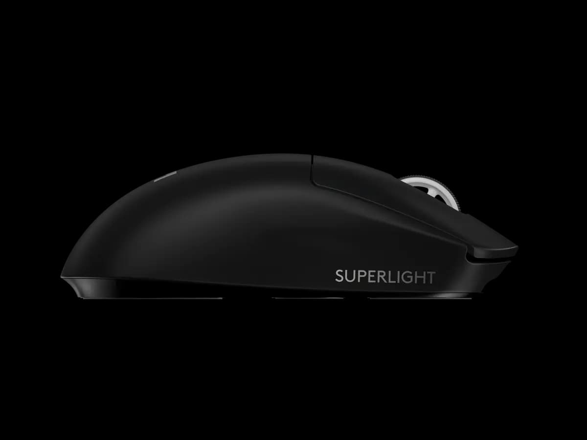 Logitech PRO X SUPERLIGHT - Black [1.57 in (40 mm), 2.5 in (63.5 mm), 4.92 in (125 mm)]