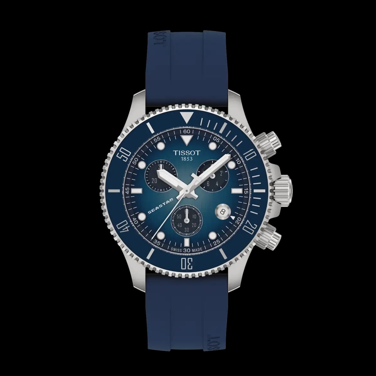 Tissot Seastar 1000 38mm Blue gradient [38.00 mm, Quartz chronograph PowerDrive, 300 m]