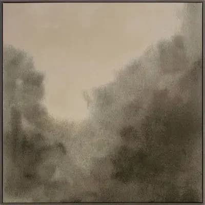 Threshold designed w/Studio McGee 30"x30" Blurry Treetops Framed Wall Art Canvas Board - Threshold™ designed with Studio McGee [4.33 Pounds, Polystyrene (Frame), Framed]