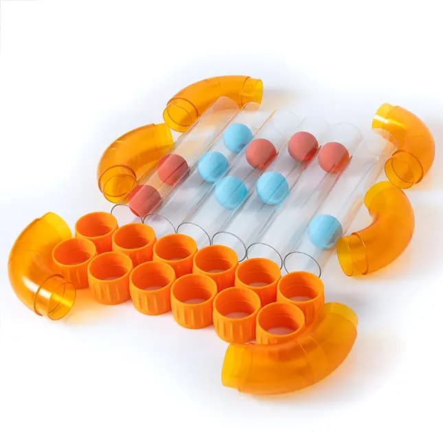 Fat Brain Toys Air Toobz Expansion Pack Expand the Possibilities of Air-Powered Play! [Set of extra Toobz and balls for expanding the Air Toobz possibilities, Encourages spatial re