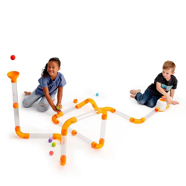 Fat Brain Toys Air Toobz Expansion Pack Expand the Possibilities of Air-Powered Play! [Set of extra Toobz and balls for expanding the Air Toobz possibilities, Encourages spatial re