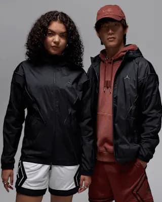 Jordan Brooklyn Men's Hooded Draft Jacket Black/Black/Anthracite/Anthracite [Black/Black/Anthracite/Anthracite, Mesh lining helps add breathability., Two-way zipper gives you styli